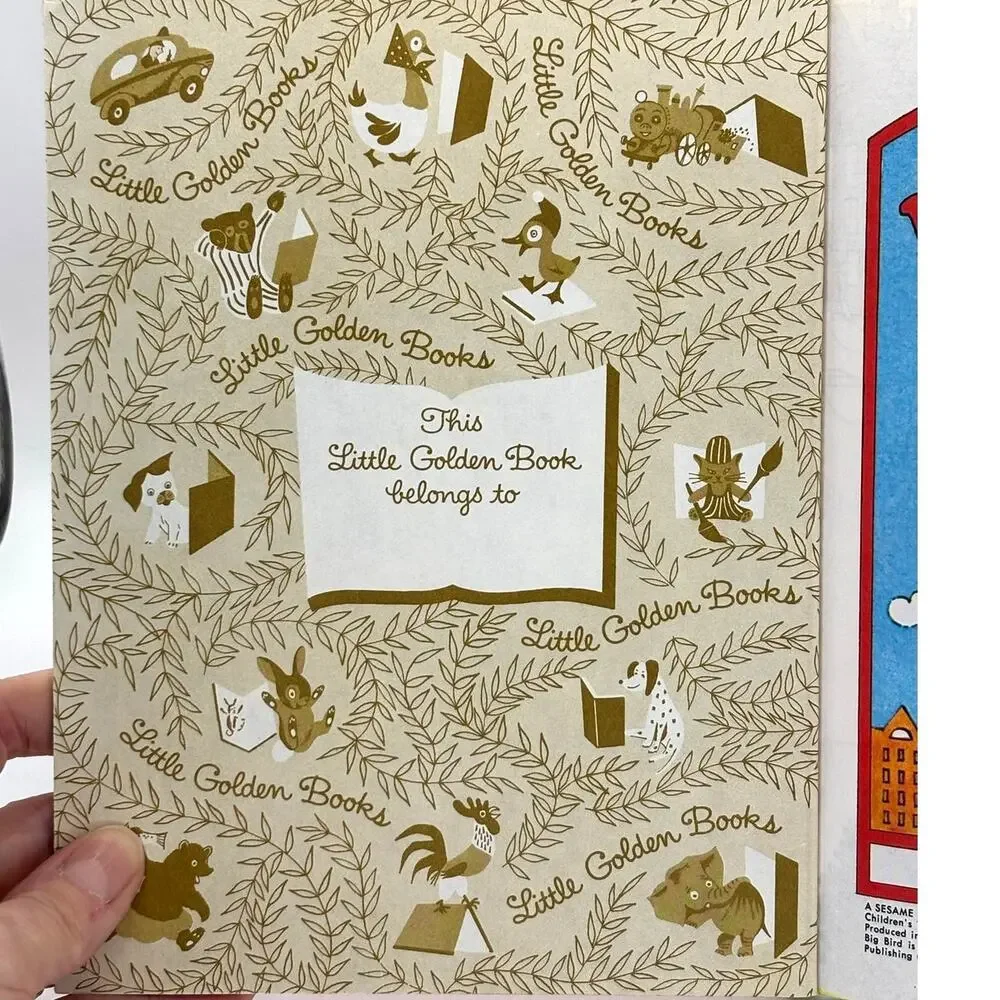 2 Vintage Editions Big Bird's Red Book, Jim Henson's Muppets, Sesame Street, LGB